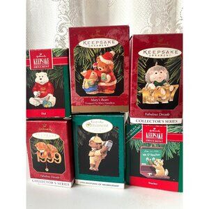 Vintage Hallmark Keepsake Lot 6 Christmas Ornamnets